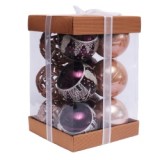 8cm/12pcs Christmas ball sets 3 design effect each 4pcs decoration for festival