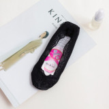 Korea Japan Lady Shallow Mouth Breathable Non-slip Silicone Lace Women Invisible Boat Socks