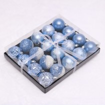 Colorful Plastic ball hanging ornament with painted for Christmas tree decoration