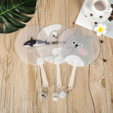 Factory price summer colorful hand fan customized printing portable round plastic fan for promotional gifts