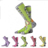 Wholesale Compression Seamless Anti Odor Colored Sublimation Cycling Socks Custom Tube
