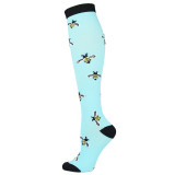 Custom Leg Support Stretch Compression Stockings Outdoor Sport Compression Socks Fruits Pattern Below Knee Socks Long Socks Stoc