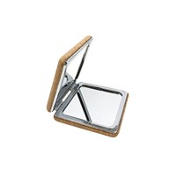 Cork Small Compact Mirror Double Sides Compact Mirror With Custom Logo Printing