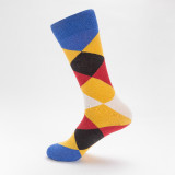 Fashion Funny High Quality Wholesale Custom Women Argyle Colorful Happy Socks