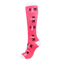 Fashion Pink Knot Compression Socks Running Knee High Women Nurse Ridding Socks Wholesale