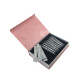 Light custom pink textured magnet deisgn tea sachet coffee sachet packing box with foam insert