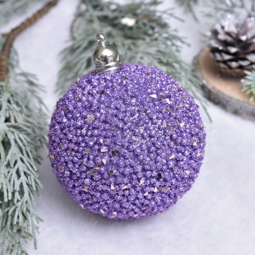 Shatterproof Purple plastic Christmas Tree Ornaments ball Set Fashionable decoration