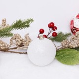 6Pcs 80mm Assortment Ornament Plastic Balls Christmas Set