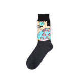 Fashion Cartoon Popular Design  Cute Cotton Funny Woman  Happy Socks