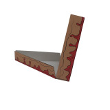 Personalized Triange Corrugated board packaging Fast Food Shipping Boxes Retail For Pizza Packaging