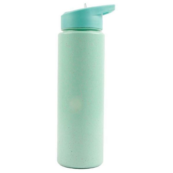 China manufacturer single wall portable reusable sport wheat straw plastic travel water bottle with Wheat Straw