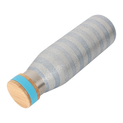 Hot sale 400ml customized stainless steel vacuum flask portable sports insulated cola water bottle with wood lid