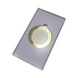 Festival custom design brand texture pearl white paper hot foil cover beauty cosmetic mirror box