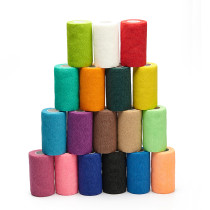 Bulk Wholesale Custom Logo Printing Medical Supplies Non Woven Easy Tear Self Adhesive Vet Wrap Cohesive Elastic Bandage