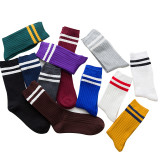 Autumn and winter new product Japanese two-bar pile socks female college style double needle socks  wholesale factory direct
