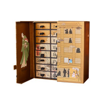 Custom Logo Creative Rigid Cardboard Beauty Cosmetic Tea Empty 24 Drawers Countdown Halloween Advent Calendar Gift Box