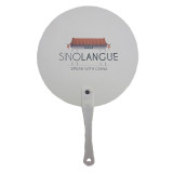 Chinese promotional pp plastic hand fan customized logo advertising printing mini hand fan