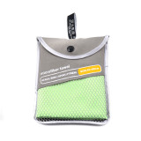 Custom orange microfiber gym fitness fishing shammy swim towel soft and quick dry