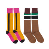 Custom High Quality Women Colorful Patchwork Mirco Compression Soft Spring Warm Knee Socks