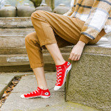 Canvas shoes printing women low ankle socks cotton breathable socks girls summer  socks wholesale factory