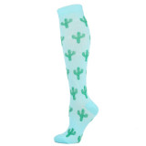 Custom Leg Support Stretch Compression Stockings Outdoor Sport Compression Socks Fruits Pattern Below Knee Socks Long Socks Stoc
