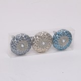 8cm red pearl light rose flower shape ball;wrinkle raindrop rose flower shape ball each 2pcs for holiday decoration