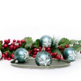8cm clear Plastic Christmas Ball with handpainted