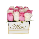 Recycled Custom Logo Printed Luxury Rectangular Square Rigid Cardboard Floral Paper Gift Boxes For Flower Arrangement
