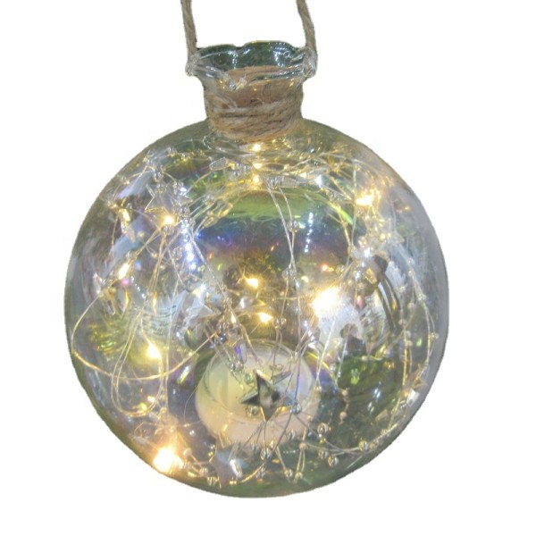 2021 New Design High Sales Christmas Glass Ball  For Holiday Wedding Party Decoration Supplies Hook Ornament Craft Gifts