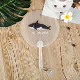 Custom printed cute children's hand fan reusable plastic fan durable hand fans with plastic ribs