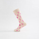 Pink High Quality Design Of Table Tennis Zebra-Stripe Cute Fashion Funny Woman Custom Stocking Wholesale Happy Socks