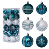 6 CM 30 PCS Plastic Christmas Ball Ornaments Color Balls Decorations For Christmas Tree Pendant
