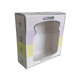 FUll colorful printing design silver edge metallic logo pink color card window cookiefood box