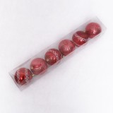 2021 New Design 6pcs 8cm Wholesale navidad Shatterproof indoor ornament Plastic Christmas ball