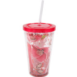 Customized 16Oz Double Walled Ps Insulated Water Bottle Bpa Free Plastic With Straw Lid