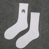 Shark Embroidery Pattern Socks Men and Women Stockings Autumn and Winter
