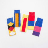 Fashion Funny High Quality Wholesale Custom Women Argyle Colorful Happy Socks