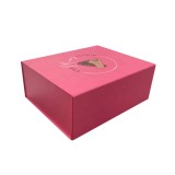 Premium Luxury Cardboard Paper Large Pink Rose Red Clothing Magnetic Gift Boxes Custom Shoe Box Packaging