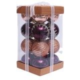 8cm/12pcs Christmas ball sets 3 design effect each 4pcs decoration for festival