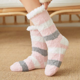 Autumn and Winter Coral Velvet Floor Socks Towel  Female Adult Sleep Socks Plus Velvet Thick Slippers Socks