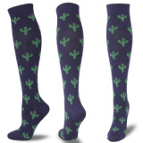 2021 Compression Stockings Men Women Pineapple Butterfly Mermaid Lion Cactus Shark Cartoon Funny Socks Varicose Veins Relieve