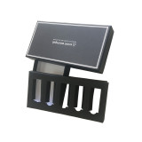 Simple dsign custom printing classic top base design fragrance glass bottle box with inside holder