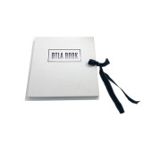 Custom Logo Packaging Plain Paper Folding Style White Box For Boys and Girls Baby Children Wearing Clothes