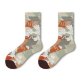 Custom Women Ins Tube Socks Street Version Of The Long Tube Autumn And Winter Creative Oil Painting Art Japanese Male Stockings