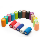 Bulk Wholesale Custom Logo Printing Medical Supplies Non Woven Easy Tear Self Adhesive Vet Wrap Cohesive Elastic Bandage