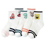 Women Socks Fashion Cartoon Trend Tube Socks Cotton College Trend Brand Socks Wholesale