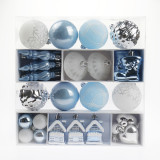 12pcs water blue Christmas Ball Sets Decorations For Merry Christmas Gift New Year items 2021
