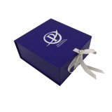 Custom Logo Packaging Luxury Blue Paper Boxes With Soft Ribbon For Halloween Gift Box Pumpkin Lamp