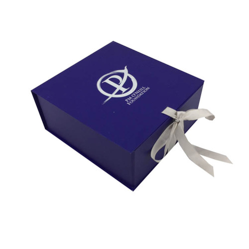 Custom Logo Packaging Luxury Blue Paper Boxes With Soft Ribbon For Halloween Gift Box Pumpkin Lamp