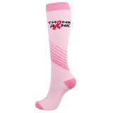 Fashion Pink Knot Compression Socks Running Knee High Women Nurse Ridding Socks Wholesale